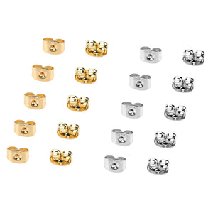 100pcs 316L Stainless Steel Ear Nut 6x4.5mm Earring Backs