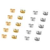 100pcs 316L Stainless Steel Ear Nut 6x4.5mm Earring Backs