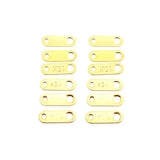 100pcs 316L Stainless Steel Engraved Oval Charm Pendant DIY Jewelry Findings
