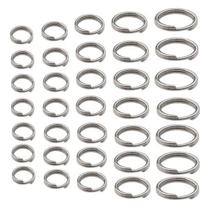 100pcs Stainless Steel Double Jump Rings For DIY Key Rings Connectors