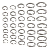 100pcs Stainless Steel Double Jump Rings For DIY Key Rings Connectors