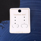 100pcs Jewelry Earrings Paper Cards 5*4cm Stud Earring Display Hanger Card Tag