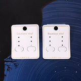 100pcs Jewelry Earrings Paper Cards 5*4cm Stud Earring Display Hanger Card Tag