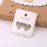 100pcs/lot 5*5.7cm Love Heart PVC Cards for Jewelry Display
