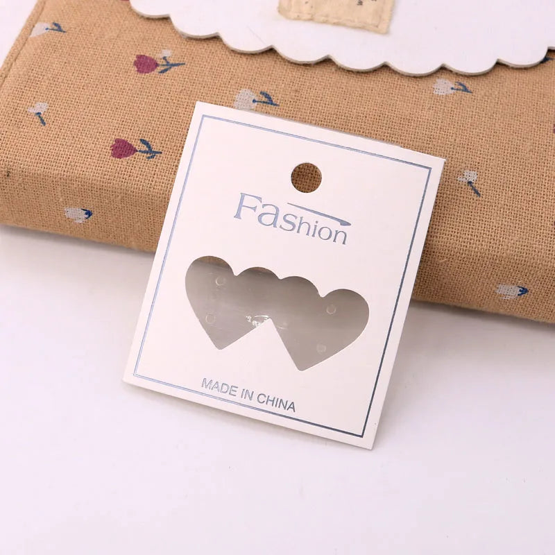 100pcs/lot 5*5.7cm Love Heart PVC Cards for Jewelry Display