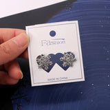 100pcs/lot 5*5.7cm Love Heart PVC Cards for Jewelry Display