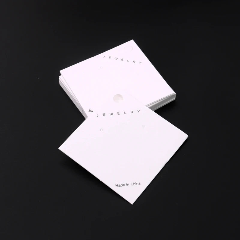 100pcs Rhombus Earrings Display Cards 5.5x5.5cm