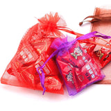 100pcs 5*7cm Organza Bag Christmas Wedding Jewelry Packing Display Bag 23 Colors