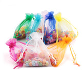 100pcs 5*7cm Organza Bag Christmas Wedding Jewelry Packing Display Bag 23 Colors