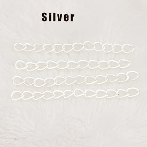 100pcs 70mm Necklace Extension Chain Bulk DIY Jewelry Making Findings