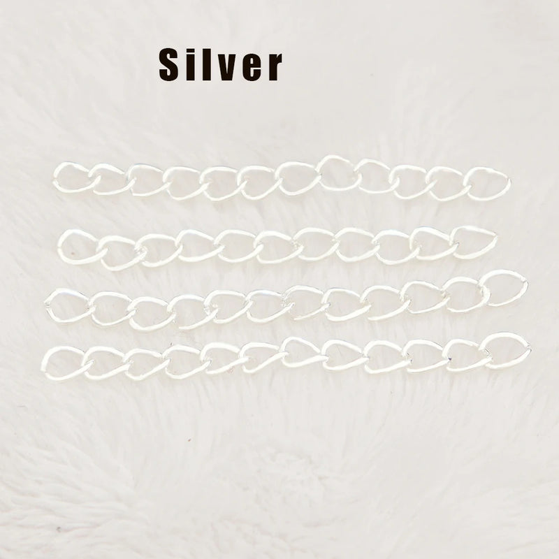 100pcs 70mm Necklace Extension Chain Bulk DIY Jewelry Making Findings