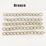100pcs 70mm Necklace Extension Chain Bulk DIY Jewelry Making Findings