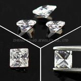 100pcs 5A CZ Stones Princess Cut Square Synthetic Gems CZ Stone For Jewelry