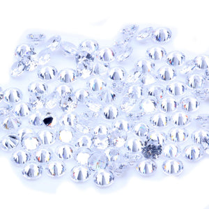 100pcs Multicolor CZ Stone 1mm-4mm Round Cut Loose Beads for Ring Jewelry