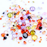 100pcs Multicolor CZ Stone 1mm-4mm Round Cut Loose Beads for Ring Jewelry