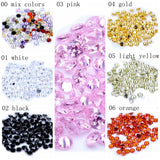 100pcs Multicolor CZ Stone 1mm-4mm Round Cut Loose Beads for Ring Jewelry