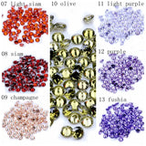 100pcs Multicolor CZ Stone 1mm-4mm Round Cut Loose Beads for Ring Jewelry