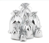 100pcs/lot Gold/Silver Organza Bags 5x7 7x9 9x12 10x15cm