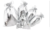 100pcs/lot Gold/Silver Organza Bags 5x7 7x9 9x12 10x15cm
