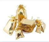 100pcs/lot Gold/Silver Organza Bags 5x7 7x9 9x12 10x15cm