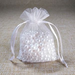 100pcs Organza Bags Wedding Party Drawstring Gift Bag Jewelry Packaging