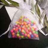 100pcs/lot Organza Gift Bags Jewelry Packing Drawable Yarn Bags
