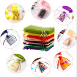 100pcs 5x7cm 7x9cm Organza Bags Jewelry Packaging Wedding Candy Pouches