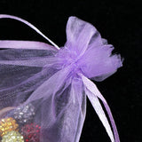 100pcs/lot 5x7cm Orchid Organza Bags Wedding Favor Earrings Gift Packaging