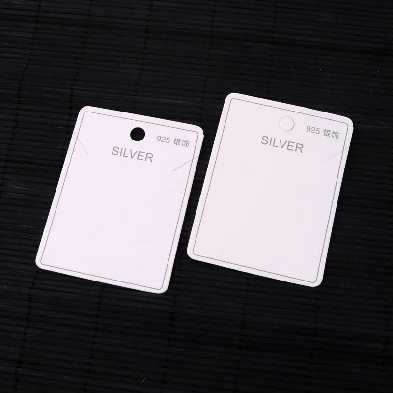 100pcs 6x8cm Necklace Pendant Display Paper Card Jewelry Packaging