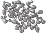 100pcs 6MM*3mm Stainless Steel Water Drop Extender Chain Beads