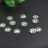 100pcs 6mm 925 Sterling Silver Flower Spacer Beads Caps for DIY Jewelry Making