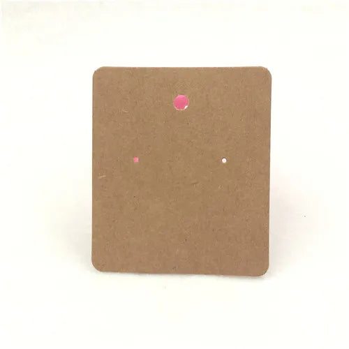 100pcs Colorful Blank Earring Cards 7*6cm Jewelry Packaging Labels