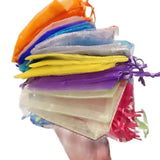 100pcs/lot Small Organza Bags Jewelry Packaging Candy Wedding Christmas Pouches