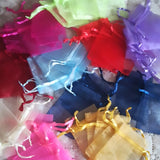 100pcs/lot Small Organza Bags Jewelry Packaging Candy Wedding Christmas Pouches