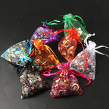 100pcs Mixed Drawstring Organza Bags Jewelry Candy Wedding Pouches
