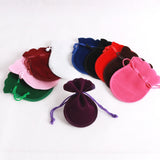 100pcs 7x9cm Velvet Drawstring Jewelry Pouches - 10 Colors