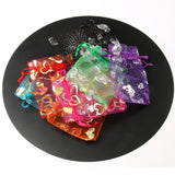 100pcs Mixed Drawstring Organza Bags Wedding Candy Pouches