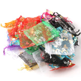 100pcs Mixed Drawstring Organza Bags Wedding Candy Pouches