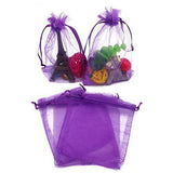 100pcs Organza Jewelry Bags Drawstring Pouch 7x9cm Jewelry Packaging
