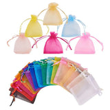 100pcs Organza Jewelry Bags Drawstring Pouch 7x9cm Jewelry Packaging