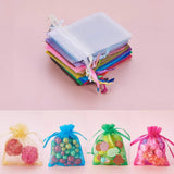 100pcs Organza Jewelry Bags Drawstring Pouch 7x9cm Jewelry Packaging