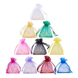 100pcs Organza Jewelry Bags Drawstring Pouch 7x9cm Jewelry Packaging