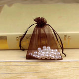 100pcs Organza Jewelry Bags Drawstring Pouch 7x9cm Jewelry Packaging