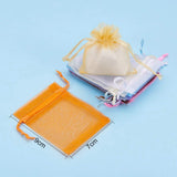 100pcs Organza Jewelry Bags Drawstring Pouch 7x9cm Jewelry Packaging