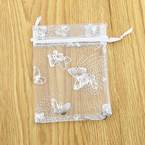 100pcs Organza Bags Wedding Drawstring Gift Bag Candy Jewelry Pouches