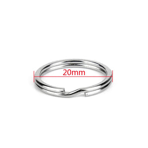 100pcs 8-40mm Steel Double Jump Rings for Jewelry Making DIY Keychain Connectors