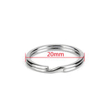 100pcs 8-40mm Steel Double Jump Rings for Jewelry Making DIY Keychain Connectors