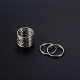 100pcs 8-40mm Steel Double Jump Rings for Jewelry Making DIY Keychain Connectors