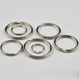 100pcs 8-40mm Steel Double Jump Rings for Jewelry Making DIY Keychain Connectors
