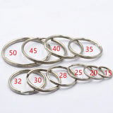 100pcs 8-40mm Steel Double Jump Rings for Jewelry Making DIY Keychain Connectors